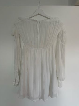Leichtes Sommerkleid weiss schulterfrei Gr. S 🍟🌸