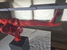 Skulptur, rote Männchen Figur, Deko Objekt, neuwertig!
