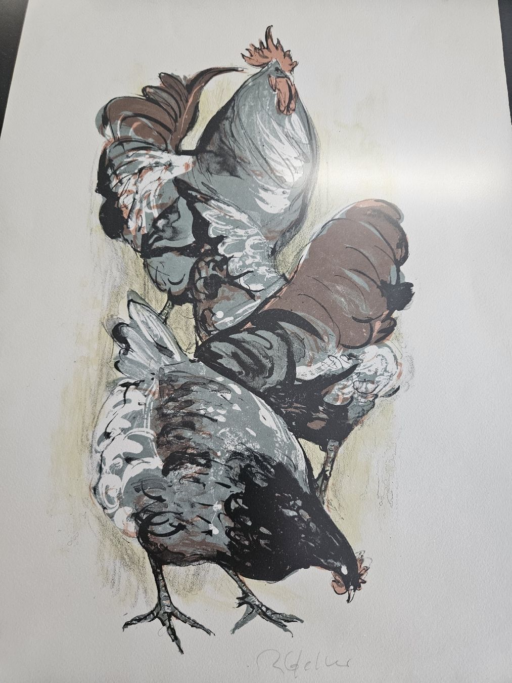 Grafiken & Lithographien: Lithographie Rolf Gfeller  – Gebraucht aus Pratteln von Cartonsducoeur_bl 1