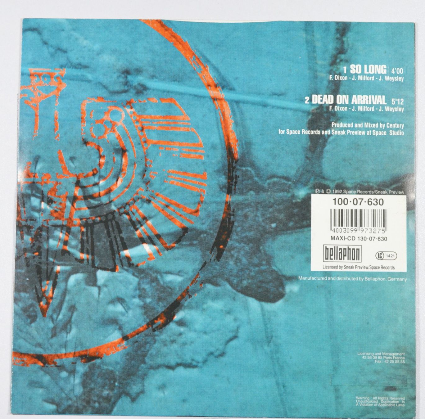 Dischi in vinile: Single: CENTURY - So Long – Usato da Frenkendorf venduto da Yard-Sale-2000 1