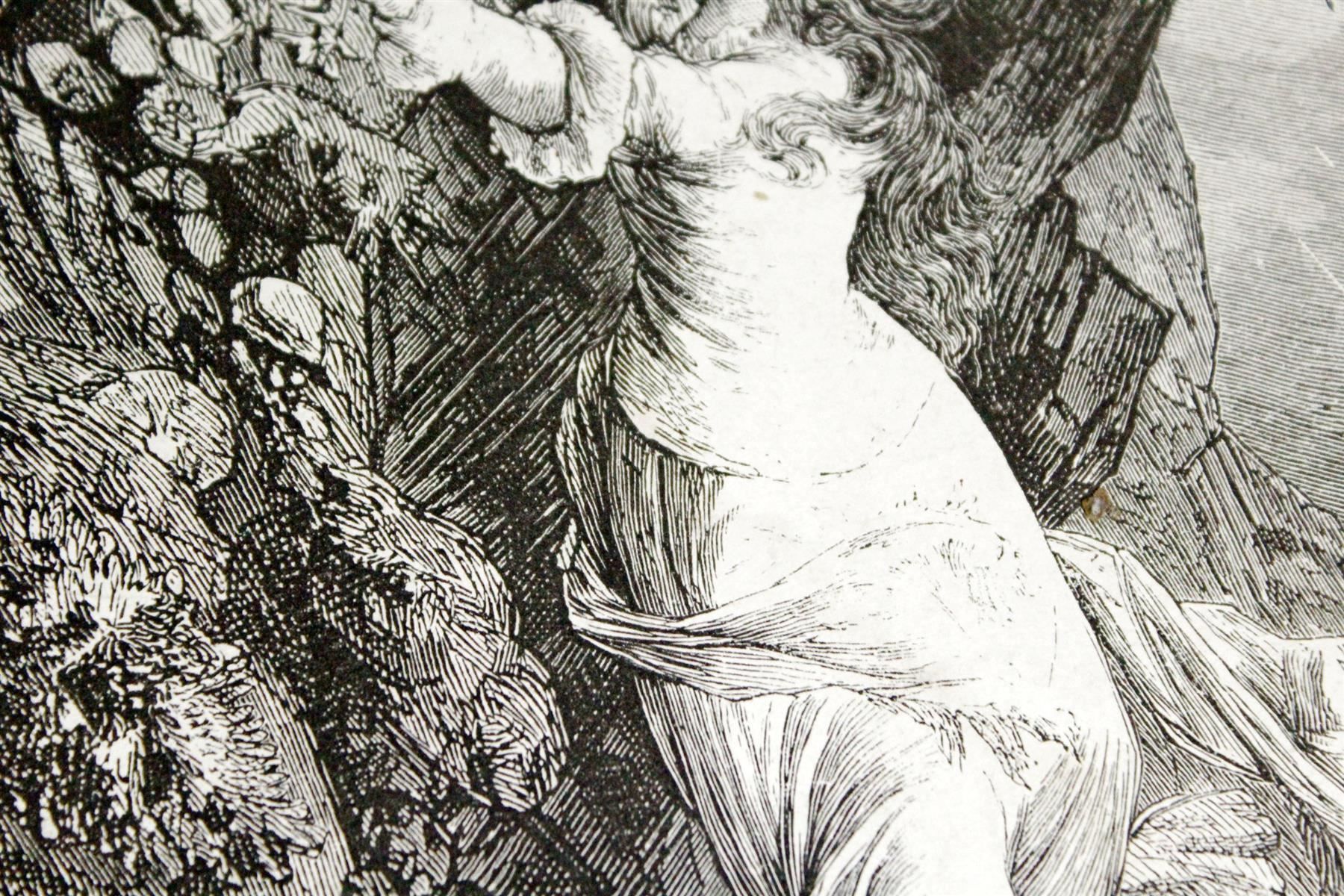 Grafica & Litografie: Zinkätzung JUGENDSTIL / ROMANTIKER, 1880 – Usato da Bern venduto da kultiges 8