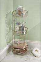 Étagère d'angle à 3 niveaux pour salle de bain