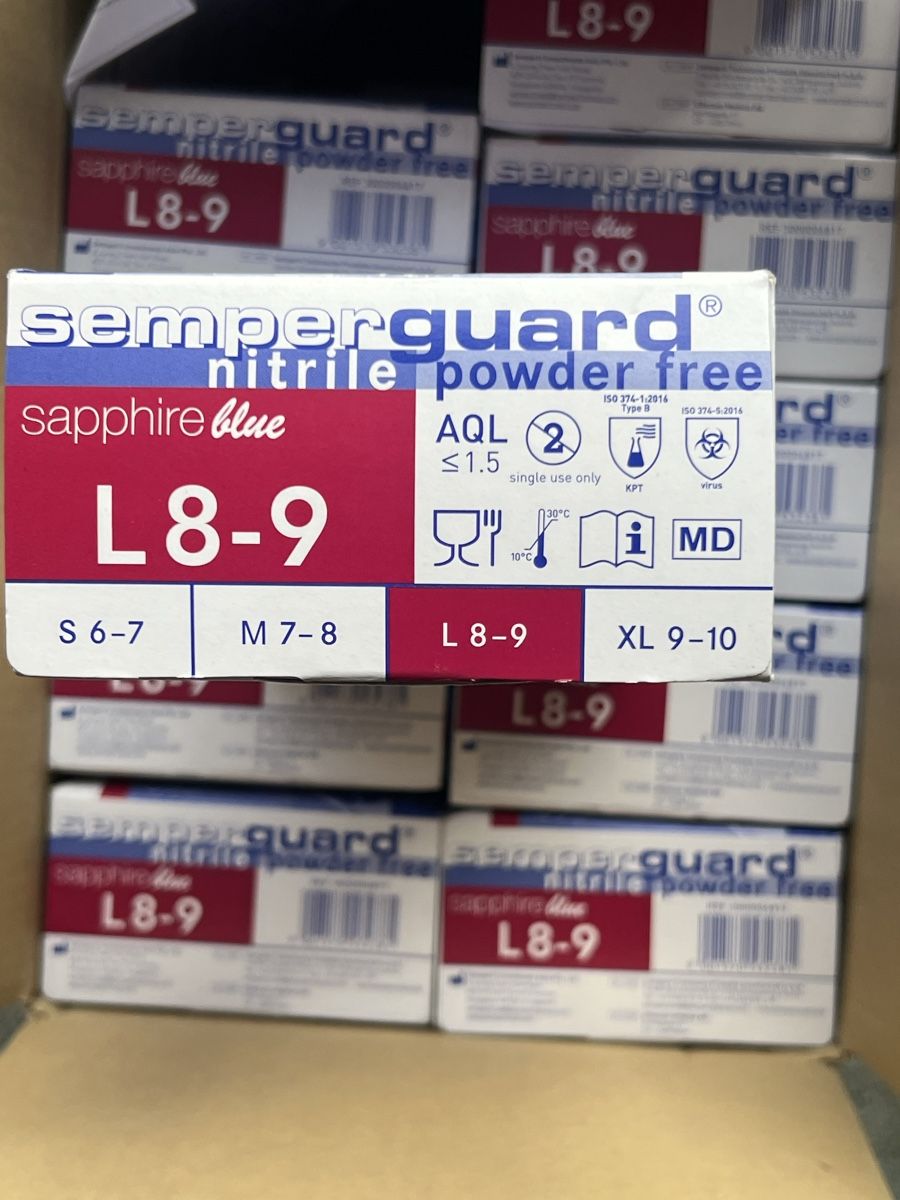 Gants & mitaines : Semperguard Sapphire Blue Nitrile Gloves L8-9 Box 200 – Neuf avec emballage d'origine à Emmen par VK-Retail 3