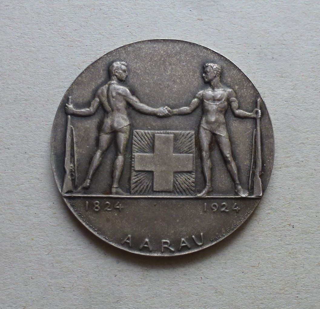 Medaglie: Silber Medaille ++ Aarau 1924 – Usato da Walkringen venduto da Casablanca777