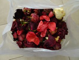 637 Gramm echte, getrocknete Rosen-Köpfe - 250819