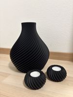 3D Blumenvase SET (Neu) Schwarz