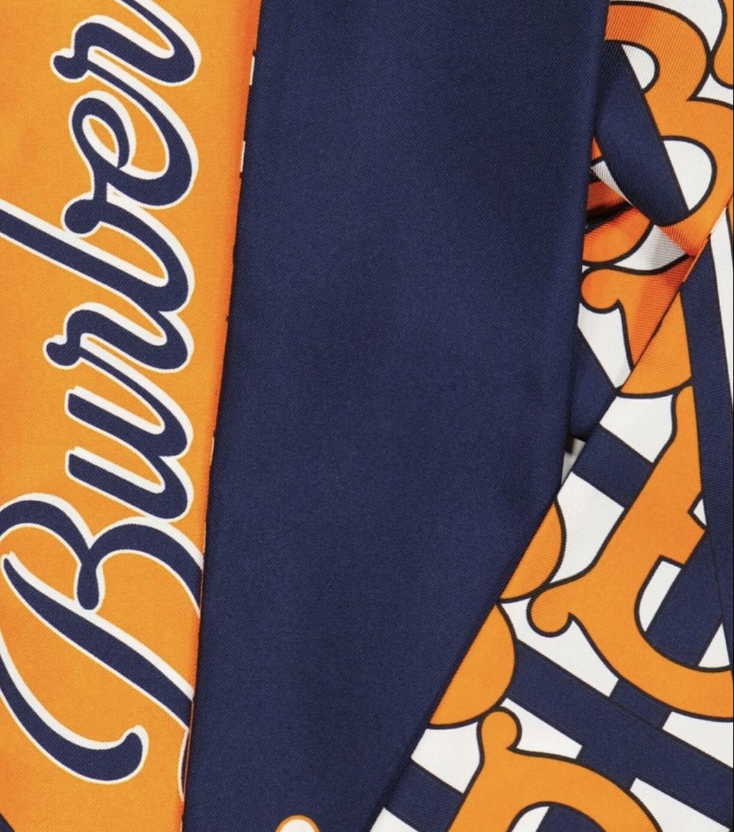Burberry Foulard & Sciarpe: Burberry TB Monogram Seiden-Twilly Schal Orange – Nuovo (secondo la descrizione) da Zürich venduto da Recode.Fashion 8