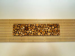Bild aus Holzscheiben Holz Natur Nachhaltig