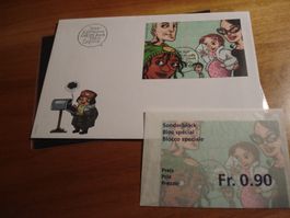 Comicmarke Block 2003, FDC + Lose ET-o