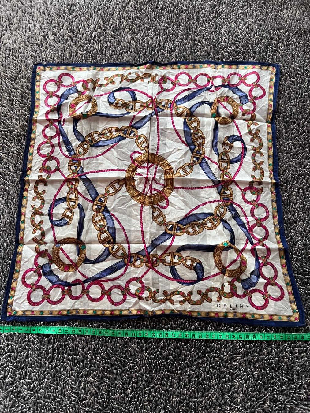 Celine Foulards, Tücher & Schals: Céline Paris Vintage Tuch 46x46 Baumwolle – Gebraucht aus Winterthur von Dejv 3