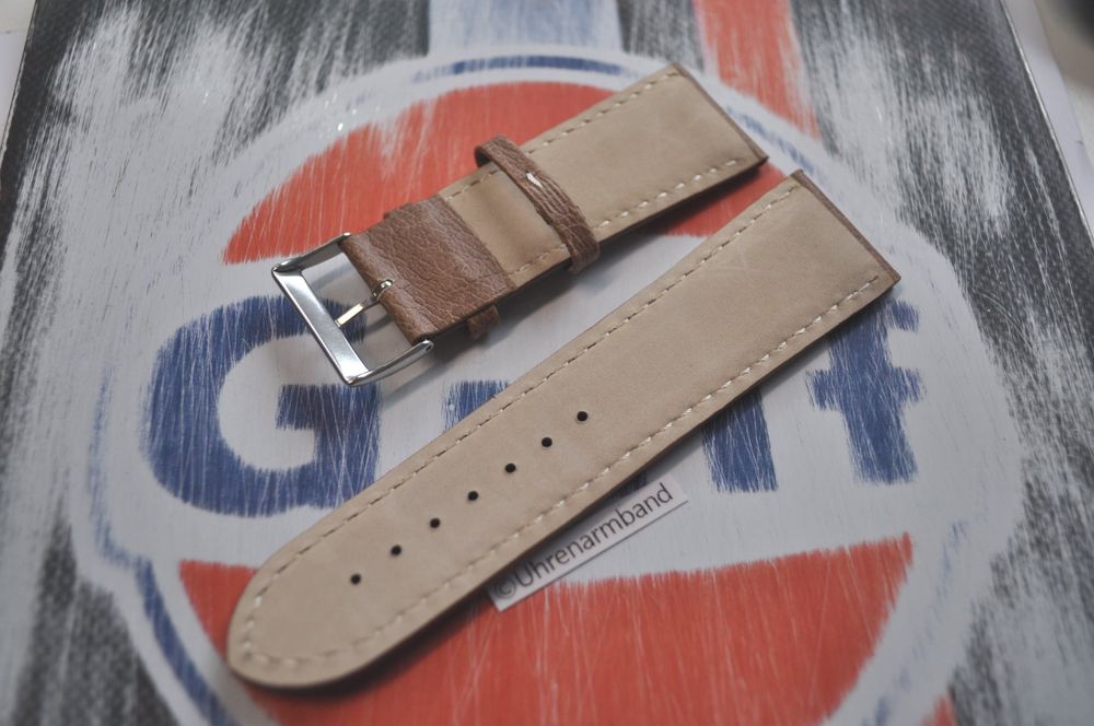 Bracciali & Braccialetti: 26mm Uhrenarmband,  Leder braun, Uhrenband – Nuovo (secondo la descrizione) da Courlevon venduto da Uhrenarmband 3