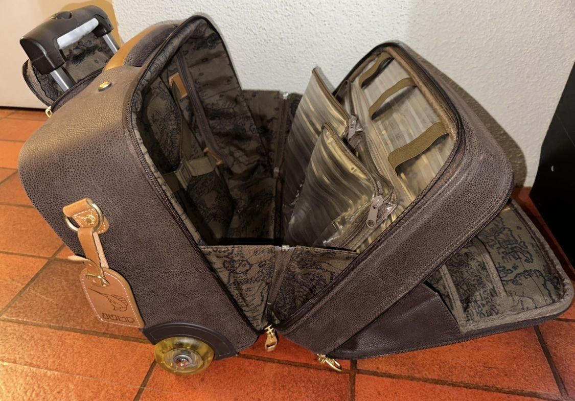 Valigie: Rollkoffer, braun, Leder, elegant – Usato da Zollikon venduto da into-the-west