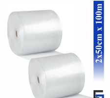 + 2 Rollen Luftpolsterfolie 50cm x 100m Noppenfolie