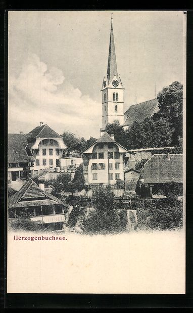 Cartoline postali: AK Herzogenbuchsee, Ortsansicht – Usato da Berlin venduto da bartko-reher