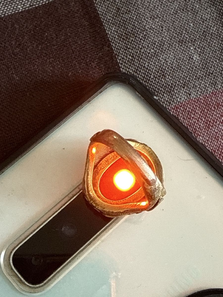 Anelli: Silberner Ring mit rotem Stein, größenverstellbar – Usato da Zürich venduto da sha_vw65 7