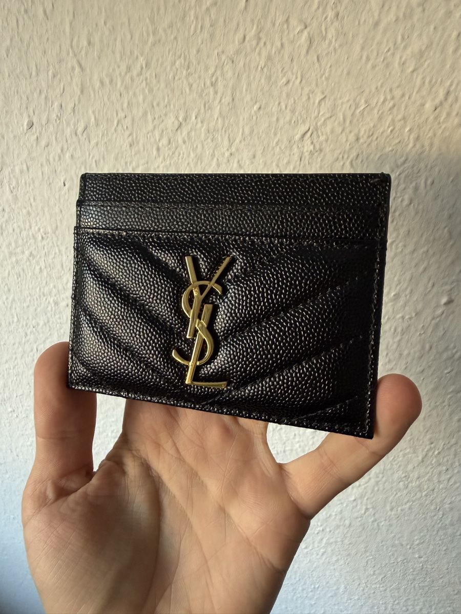 Saint Laurent Portamonete: Yves Saint Laurent YSL Card Holder  – Nuovo (secondo la descrizione) da Genève venduto da SG_73