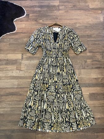 Bash Baumwollkleid Flowerprint grün S neu