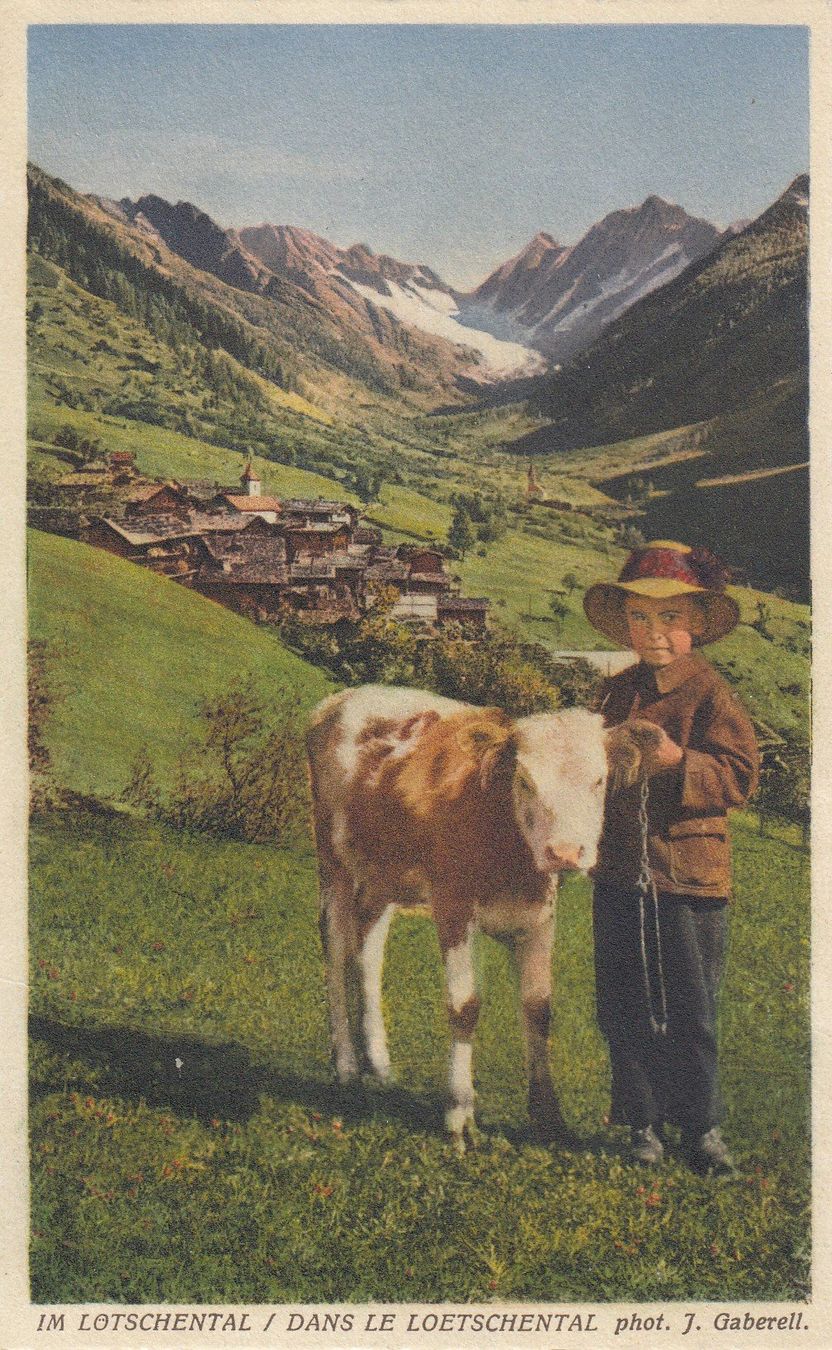 Ansichtskarten: Lötschental   VS -  Trachten & Landschaft  5  diverse Karten – Gebraucht aus Brig von Valcards54 3