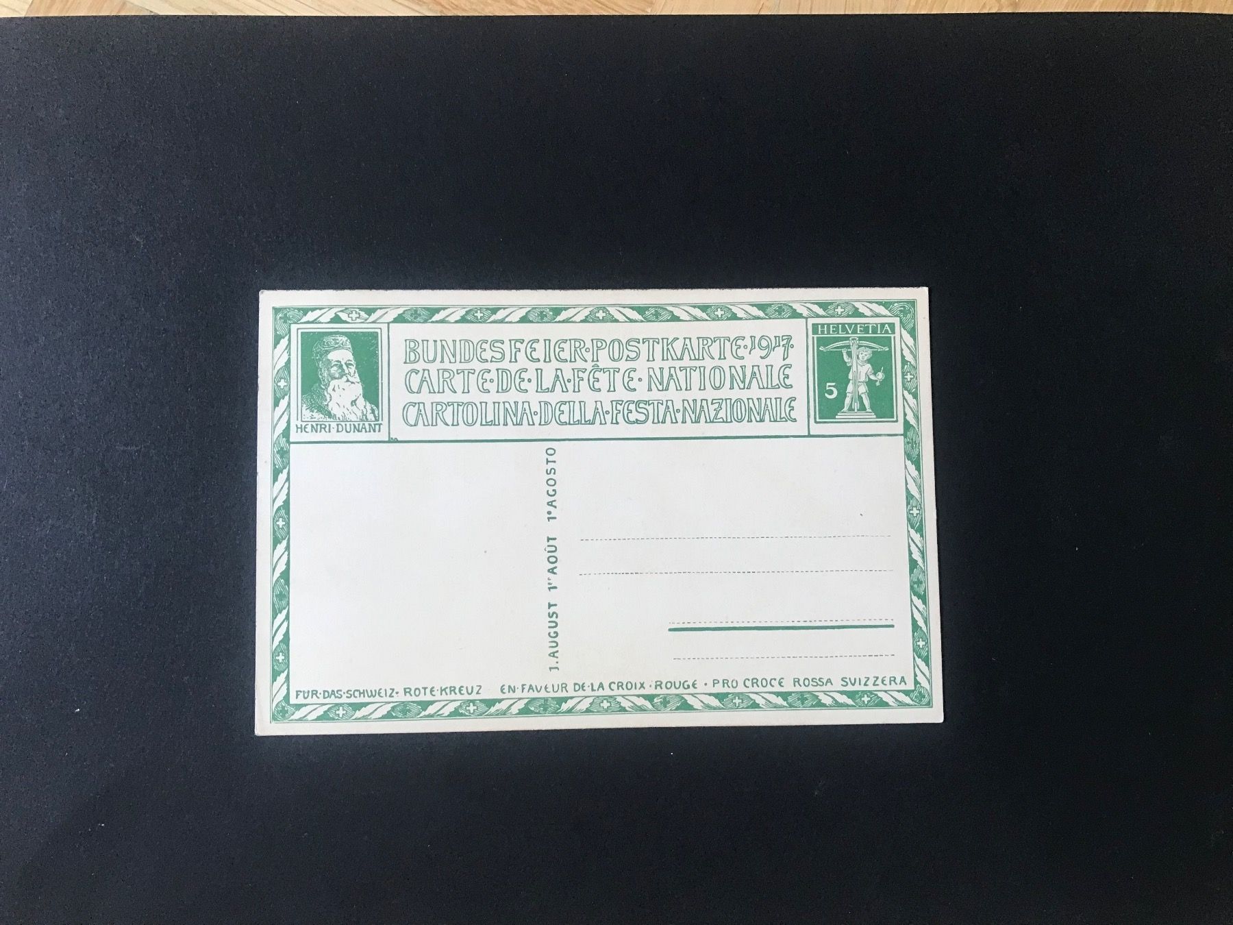 Tutti i francobolli: 1917 Bundesfeier-Postkarte Nr.16a 5Rp – Nuovo (secondo la descrizione) da stäfa venduto da brandy66 1