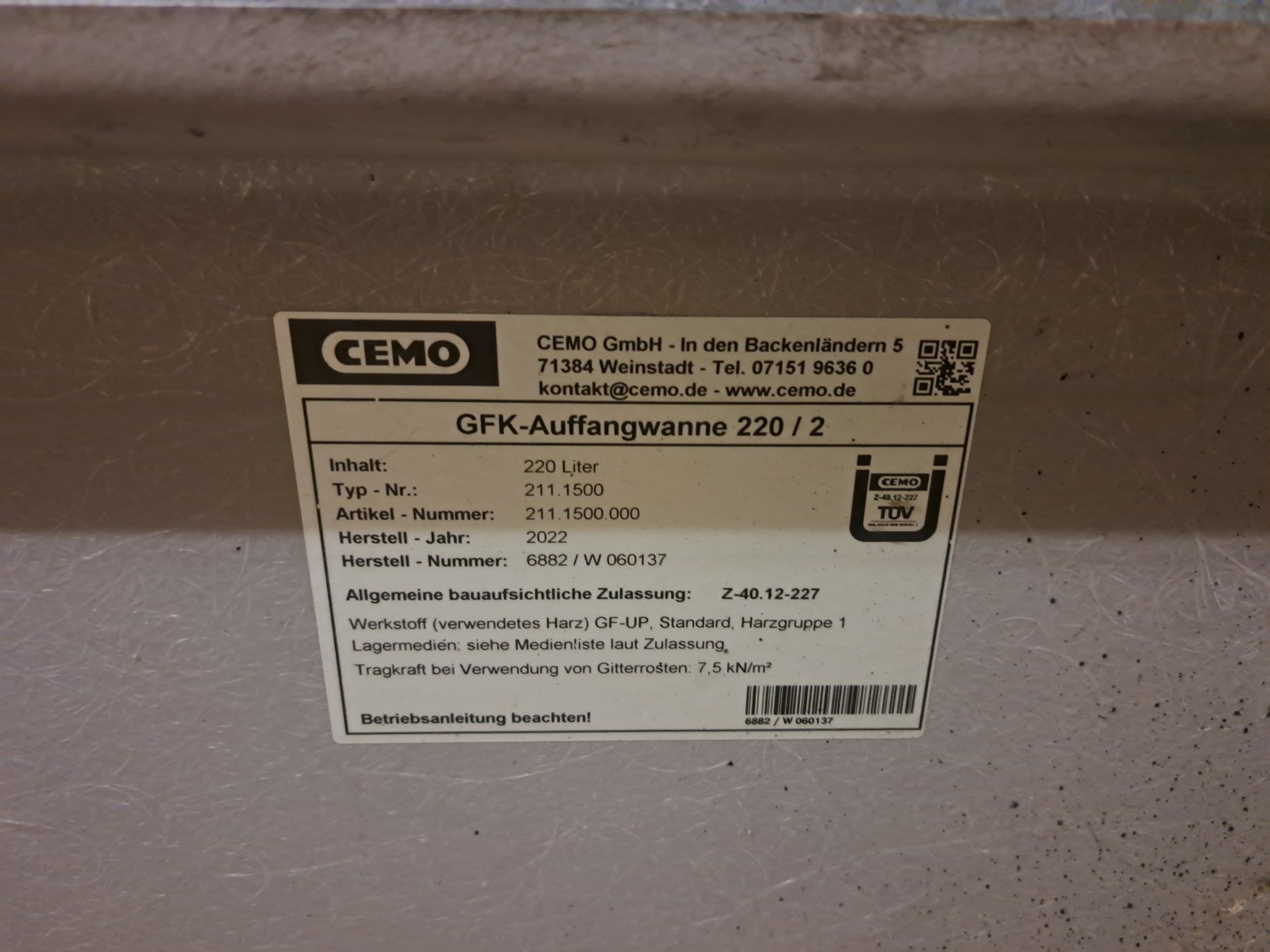 Sonstiges Fahrzeugzubehör: CEMO Auffangwanne GFK-Auffangwanne 220 L – Neu (gemäss Beschreibung) aus Belp von deal-now 2