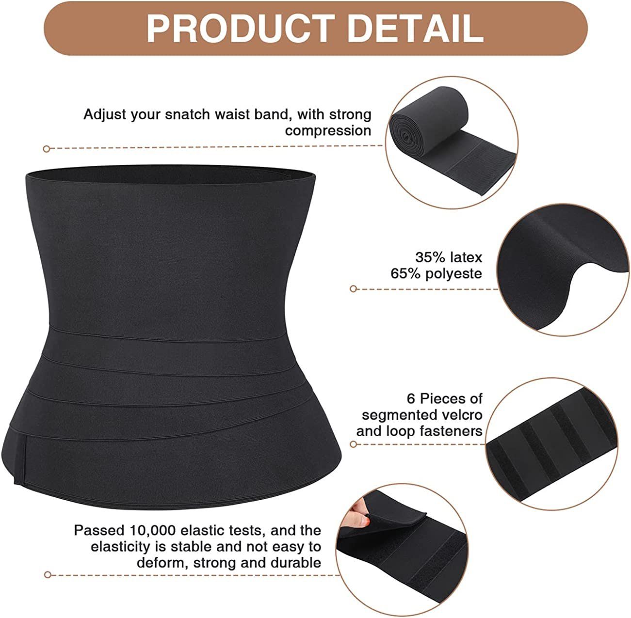 Cinture: Bandage Tummy Sweating Wrap Plus Size Workout Taille Tondeus – Nuovo e nell'imballaggio originale da La Chaux-de-Fonds venduto da dip_n255 4