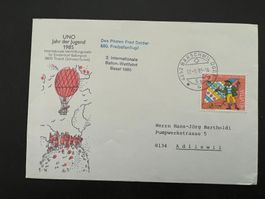 Ballon Post 1985  UNO Tag der Jugend   (G1204)