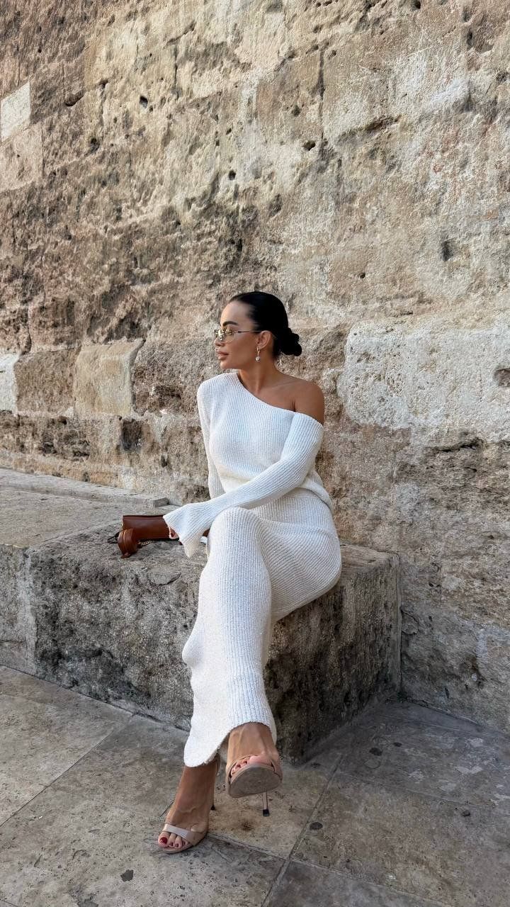 Vestiti: Open Shoulder Knitted Set with Maxi Skirt – Nuovo e nell'imballaggio originale da Zürich venduto da Ms.Me-Fashion 5