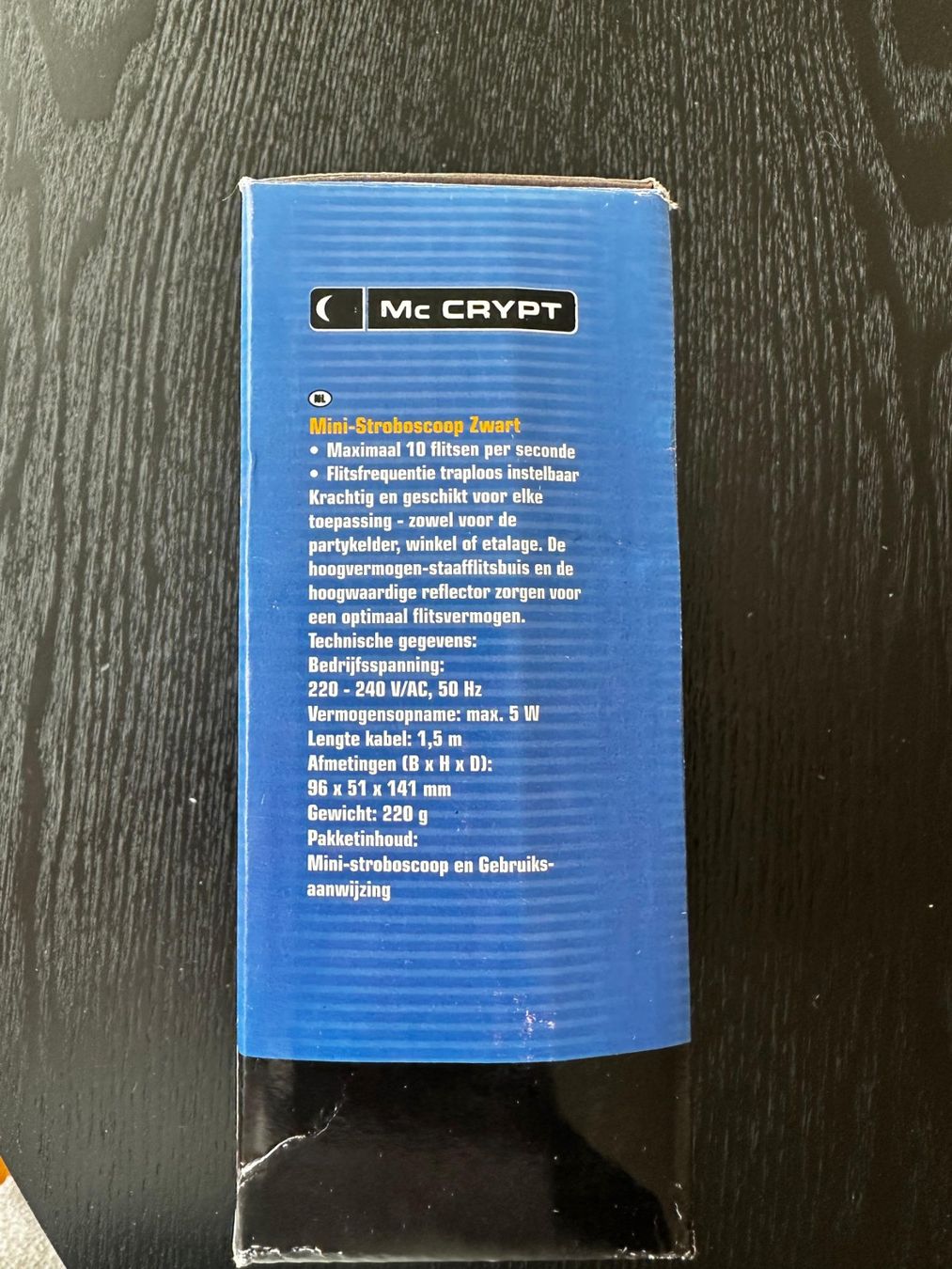 Lampes: Mc Crypt Mini Stroboskop Schwarz Party Blitzlicht – D'occasion à Thalwil par victoriaSog 2