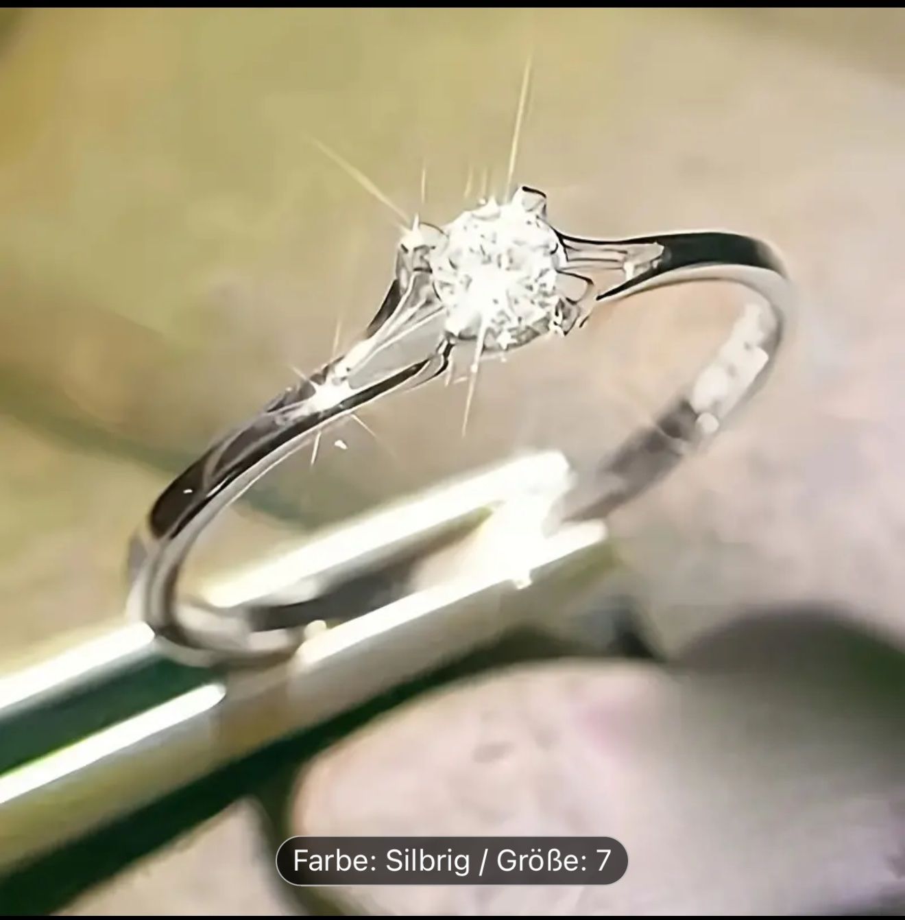 Anelli: Schlichter versilberter Ring mit Zirkonia, Grösse 7 – Nuovo e nell'imballaggio originale da Kehrsatz venduto da Matumbaaa 2