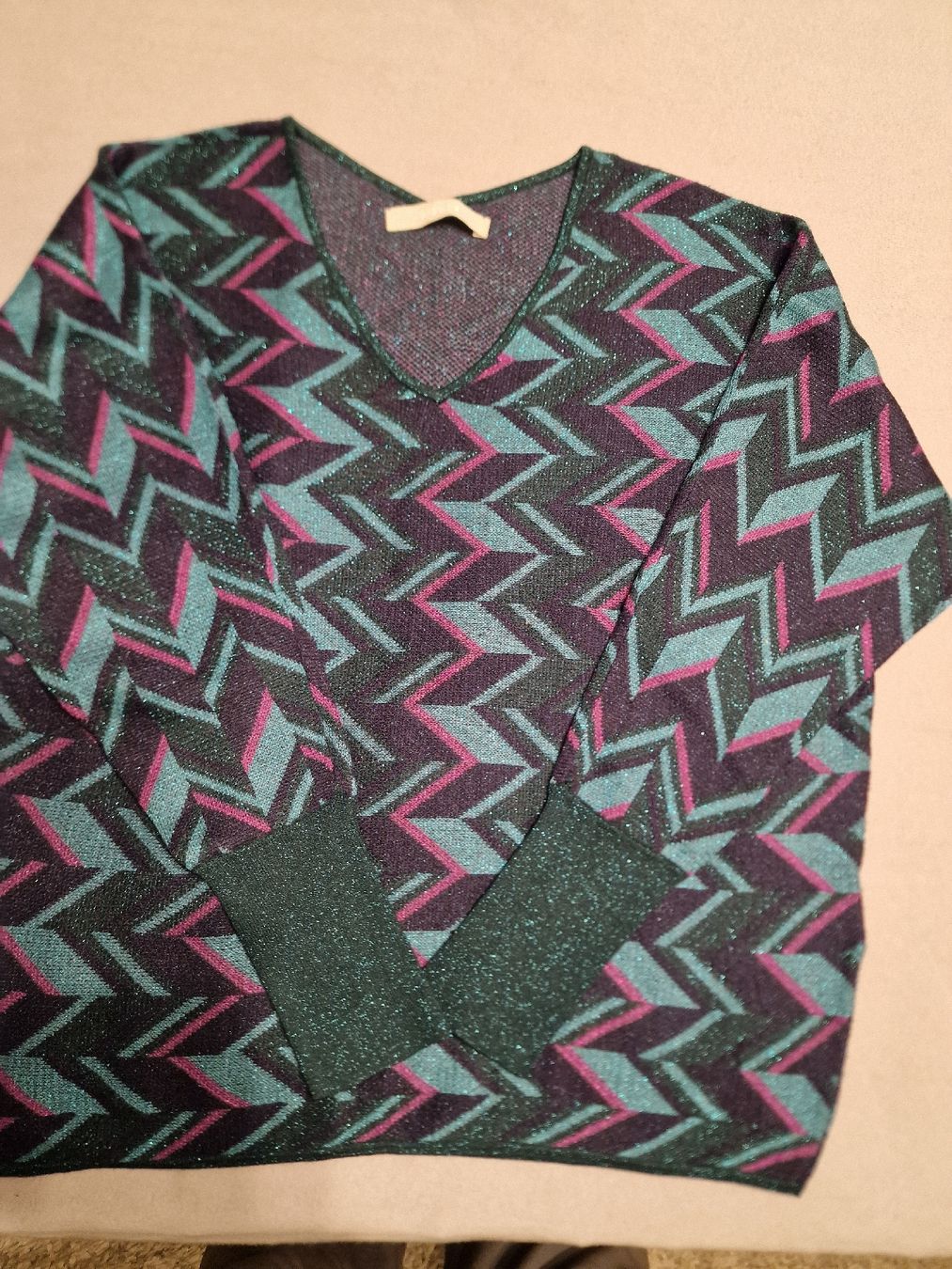 Maglioni & Felpe: Pull Bianca Otis taille 42, motif zigzag brillant ✨ – Nuovo (secondo la descrizione) da Genève venduto da put_29m9 1