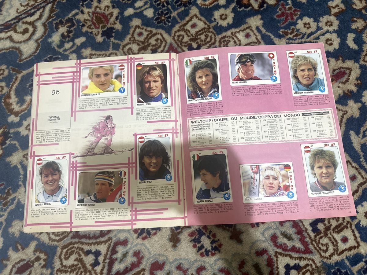Panini Album: Album Ski 87 Panini  – Usato da Bellinzona venduto da Ti.belli 7
