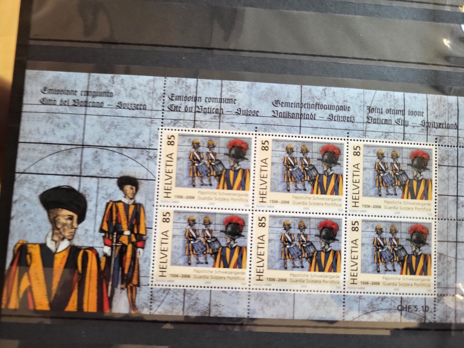 Tutti i francobolli: Päpstliche Schweizergarde 6er Briefmarkenblock – Nuovo (secondo la descrizione) da Rümlang venduto da Turrin
