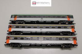ROCO 3x SNCF Reisezugwagen DC H0 mit Originalverpackung