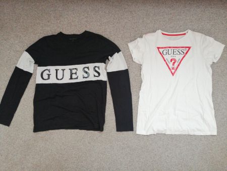 1 Guess Langarmshirt & 1 Guess T-Shirt