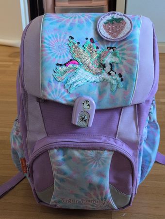 Schulranzen Tiger Family lila Einhorn gebraucht