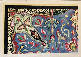Original Entwurf Textilmuster / Paisley-Ornament Unikat