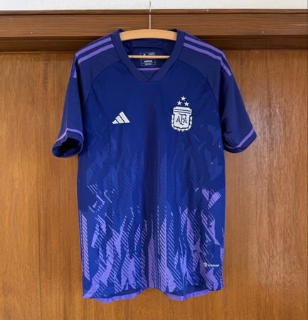Argentinien Fussballtrikot blau/violett, Gr. M