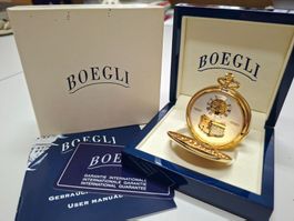 Boegli; vergoldete Taschenuhr mit Musikwerk /Modell REUGE MB