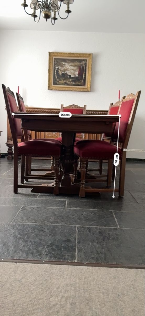 Set di tavolo e panche: Antike Esszimmergarnitur, 6 Stühle – Usato da St. Margrethen SG venduto da UrsWerner19 1