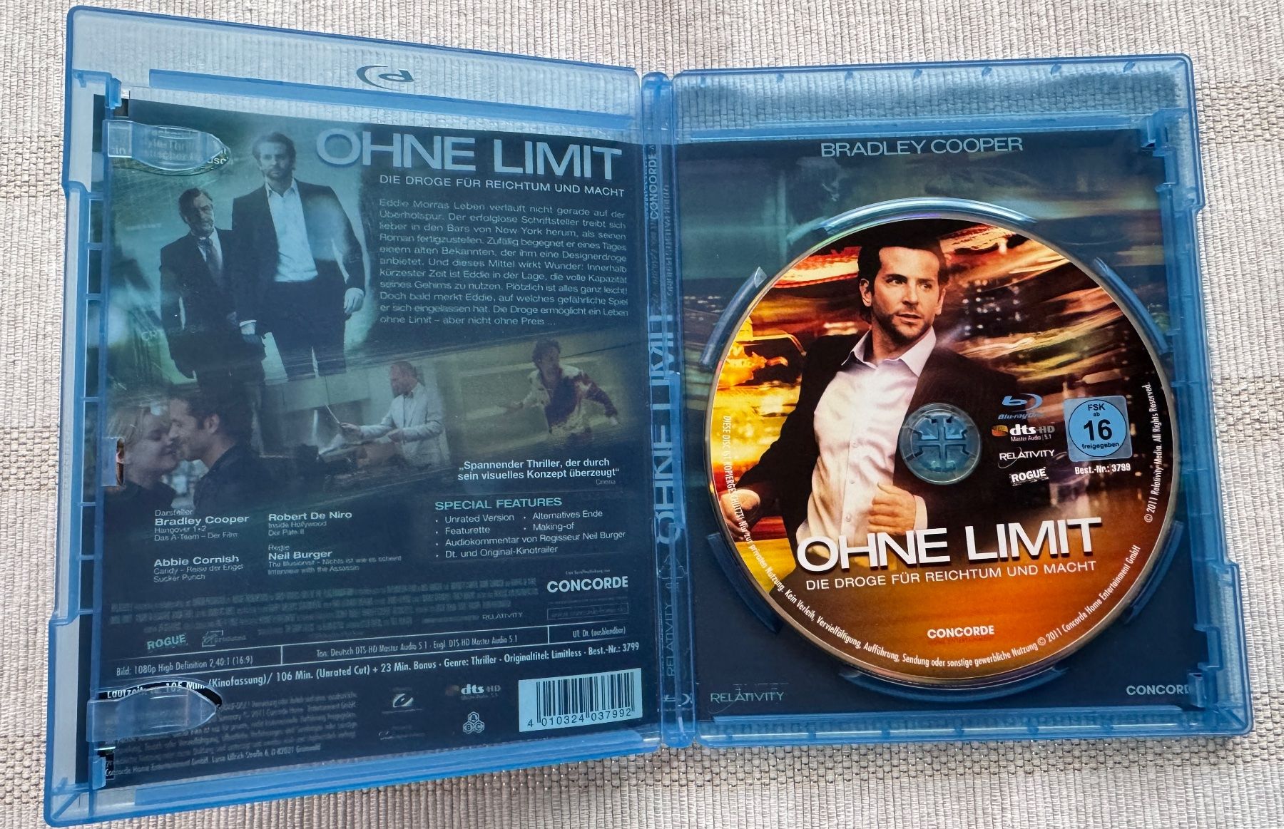 Tutti i DVDs: Ohne Limit [Blu-ray] - Bradley Cooper – Usato da Arbon venduto da drs64 2
