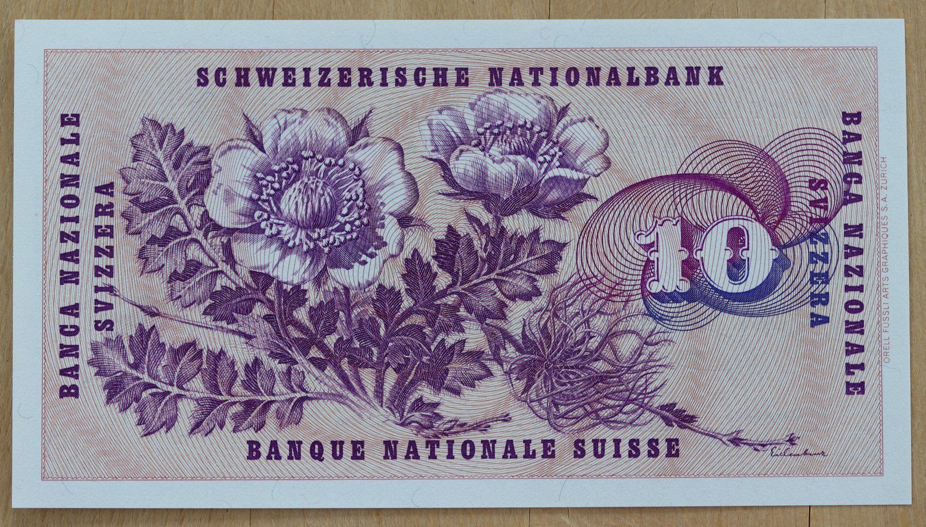 Banconote: 10 Franken Note Gottfried Keller 1977 – Usato da Rheinfelden venduto da Fitscherella 1