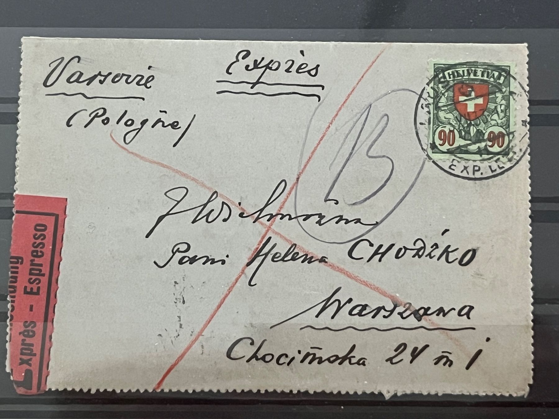 Tutti i francobolli: Brief Wappenmuster 90 Rp., 1933 – Usato da Romanshorn venduto da luxcollect