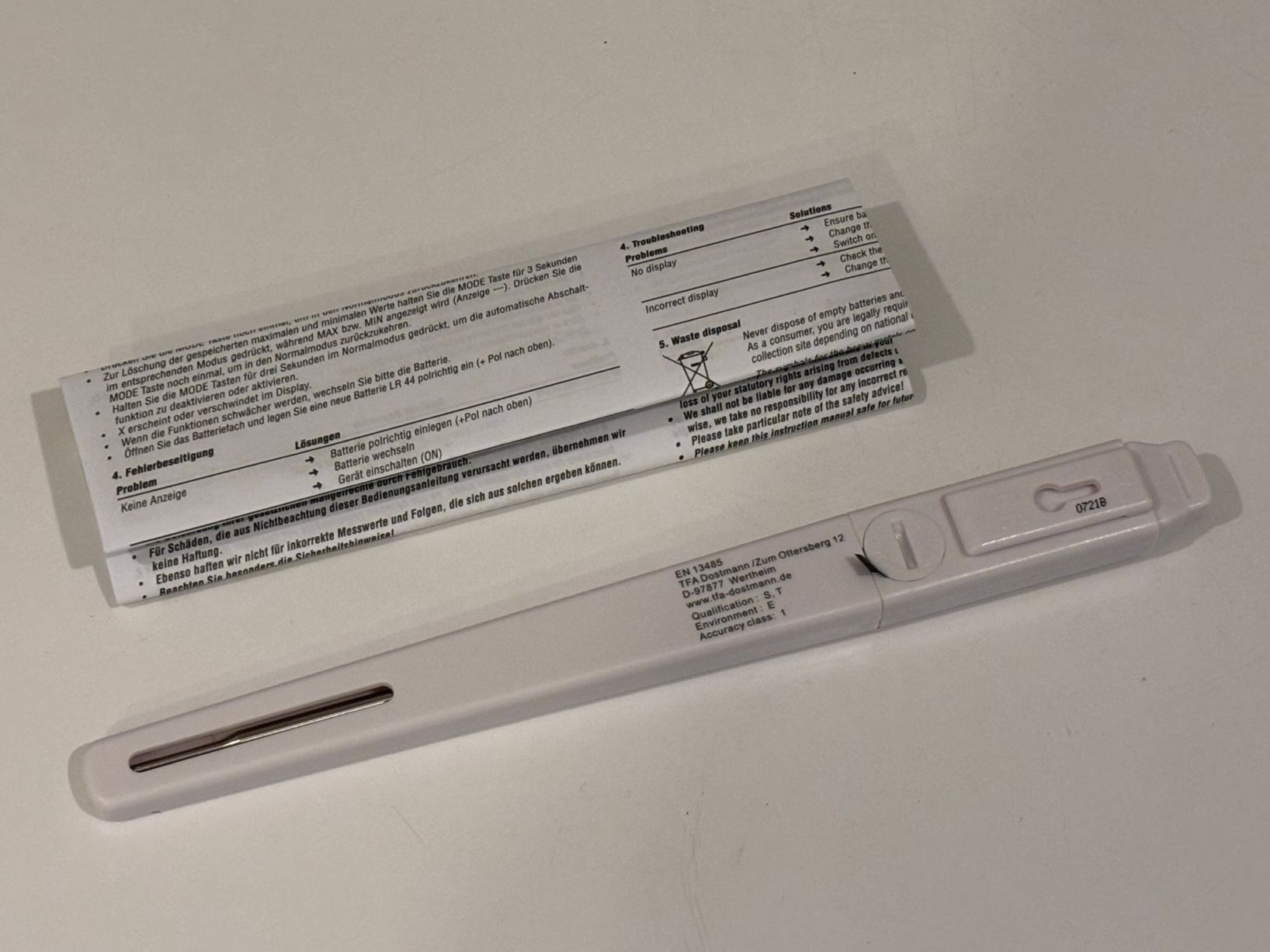 Sonstiges für Haushalt & Wohnen: TFA Dostmann Einstich-Thermometer 30.1018 neu – Neu und originalverpackt aus Winterthur von 1doodle2 4