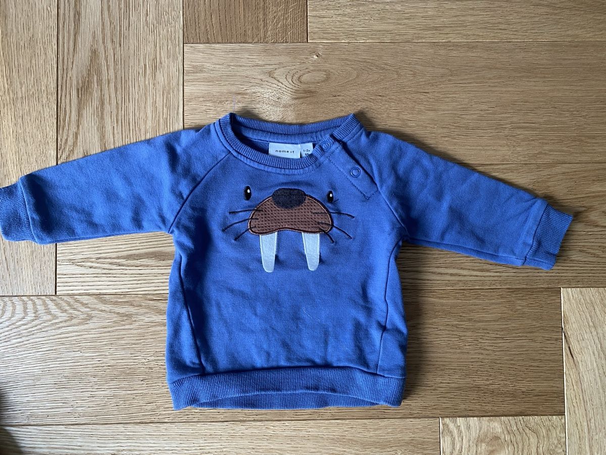 Name It Maglioni & Felpe: Baby Pullover Gr. 56, Walross, blau – Usato da Affoltern am Albis venduto da manurun
