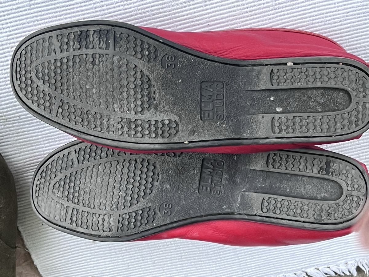Damenschuhe: Schuhe rot 38 Leder  – Gebraucht aus Richterswil von Luke6 1