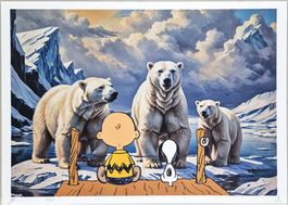 Death NYC Ltd Pop Art Druck " Polar Bears Charlie & Snoopy