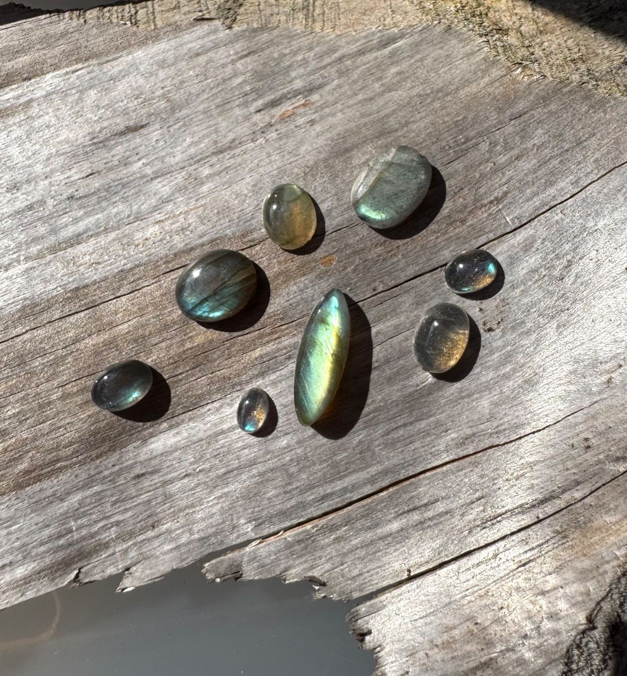 Pietre preziose: Labradorit Cabochons  ECHT!!!   top Farben/Glanz – Nuovo e nell'imballaggio originale da Leuggern venduto da gemshow 1