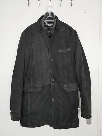 Wildlederjacke, Grösse S, Schwarz