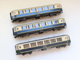 BEMO 3 x RhB/FLM Salonwagen Personenwagen Set - H0m
