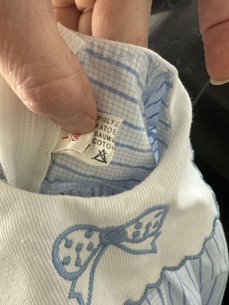 Vestiti & Gonne: Süsses Kleid, Grösse 80, Hellblau-Weiss gestreift – Usato da Altendorf venduto da c.niesper 2